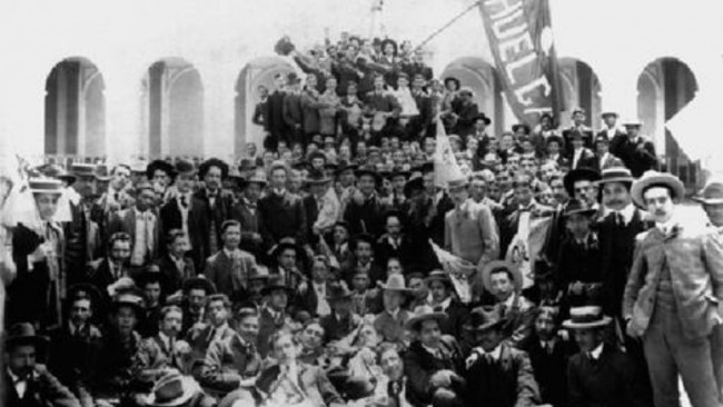 Los participantes en la Huelga de Dolores en 1898
